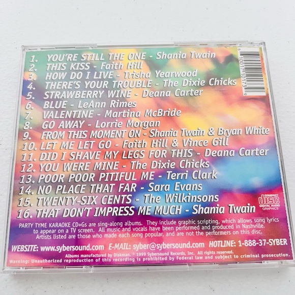 Karaoke CD+G - Country Female Hits - Picture 3 of 3